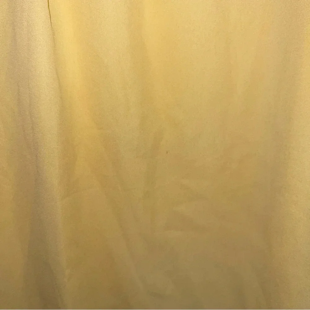 Shein Lemon Yellow Open Keyhole Tie Sleeve Blouse Medium Women’s